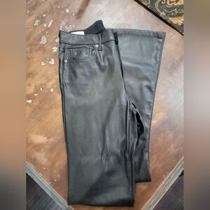 Gap 70s High Rise Leather Flares Size 8